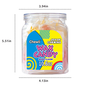 Chewli wax candy mixed fruit flavors perfect for colorfully vibrant treats.