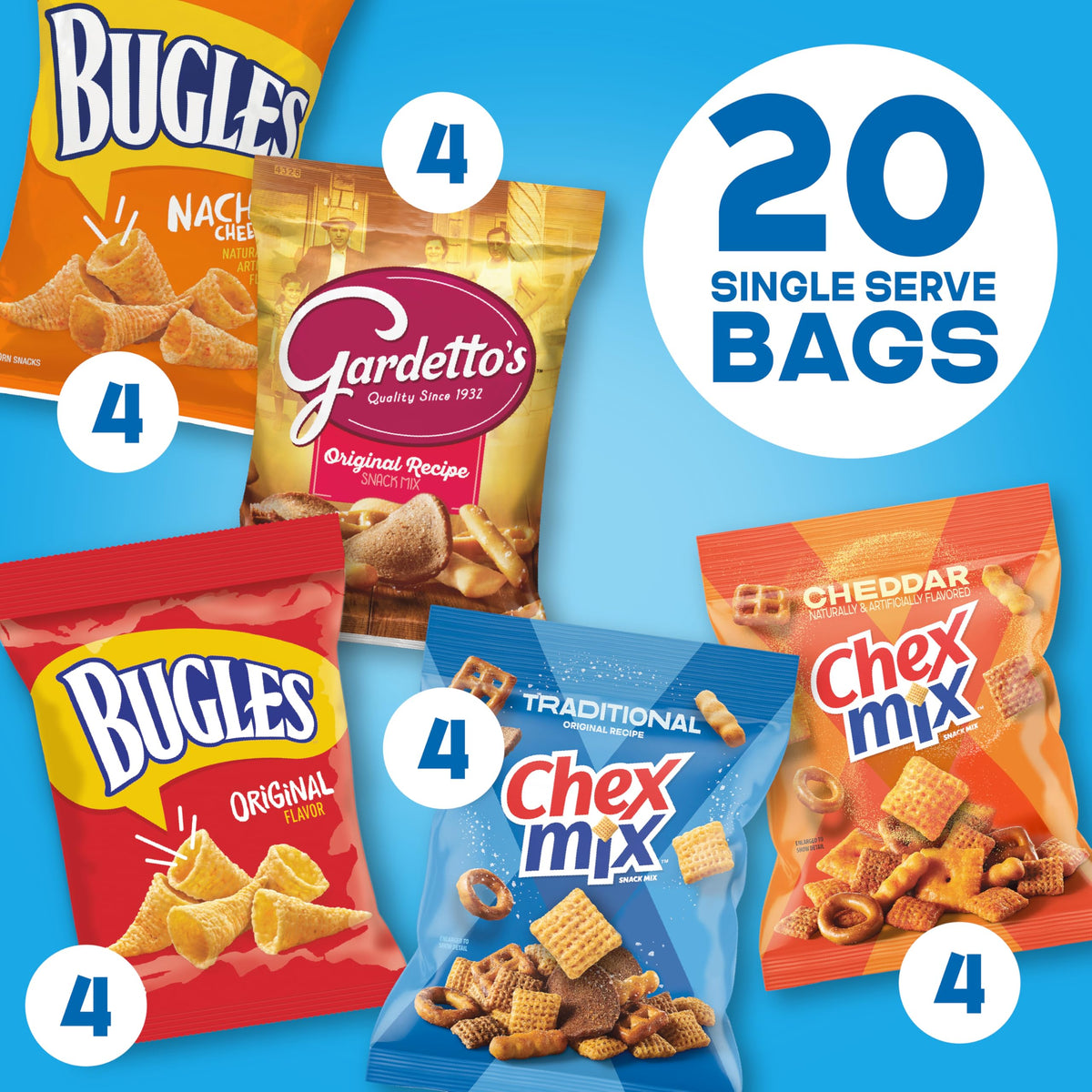 Chex Mix Bugles Nacho Cheese bold flavor for sharing.