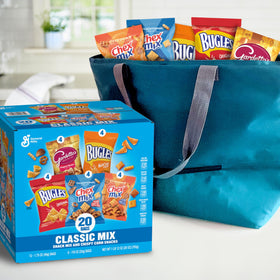Chex Mix Cheddar crackers and crunchy pieces.