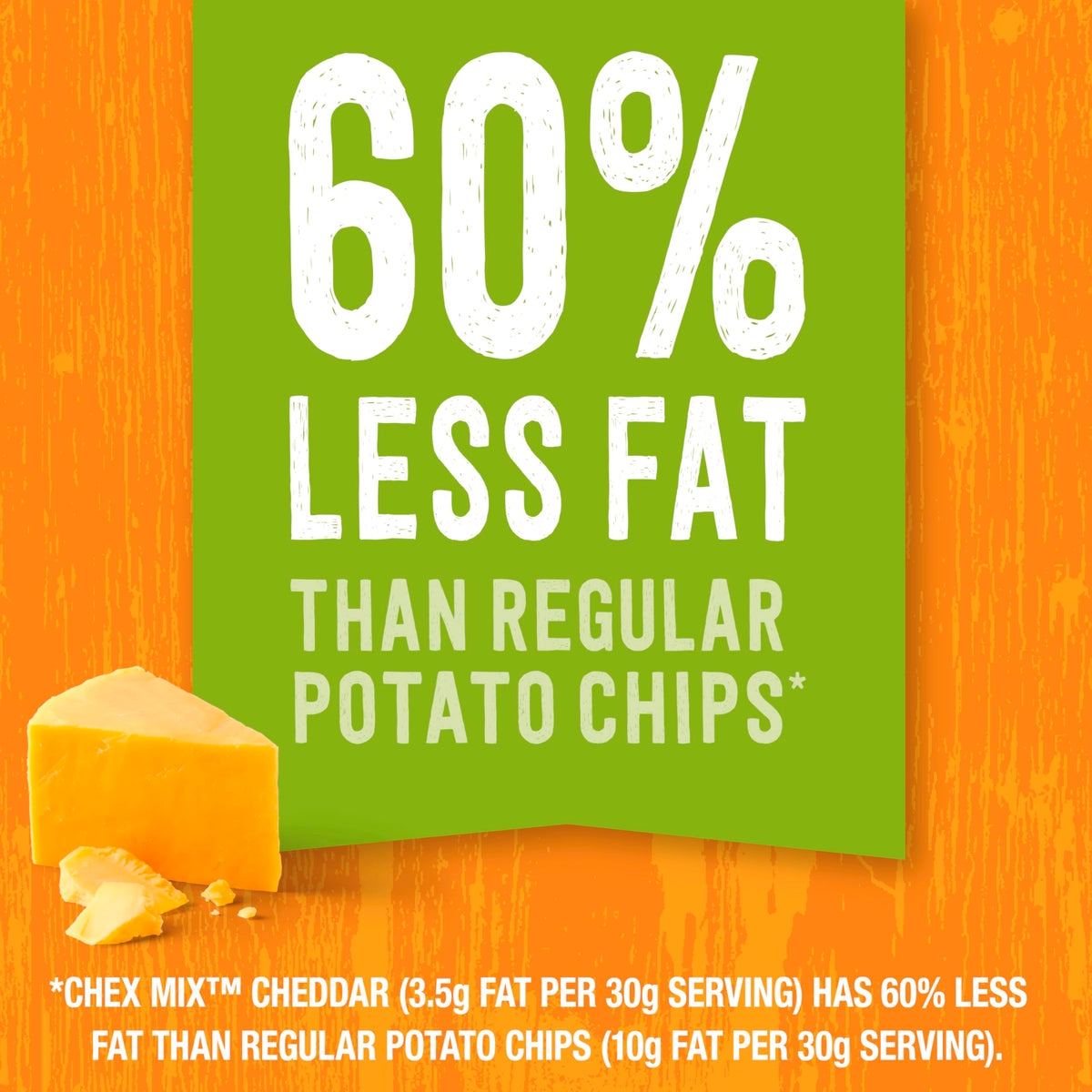 Chex Mix Simply Chex Cheddar bags close-up, portion-controlled classroom snack.