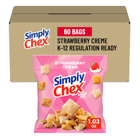 Chex Mix Strawberry Yogurt packaging for grab-and-go snacking