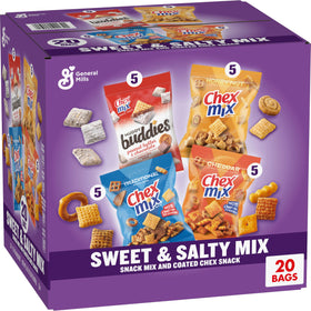 Chex Mix Sweet and Salty Variety Pack box for family snacking on the go