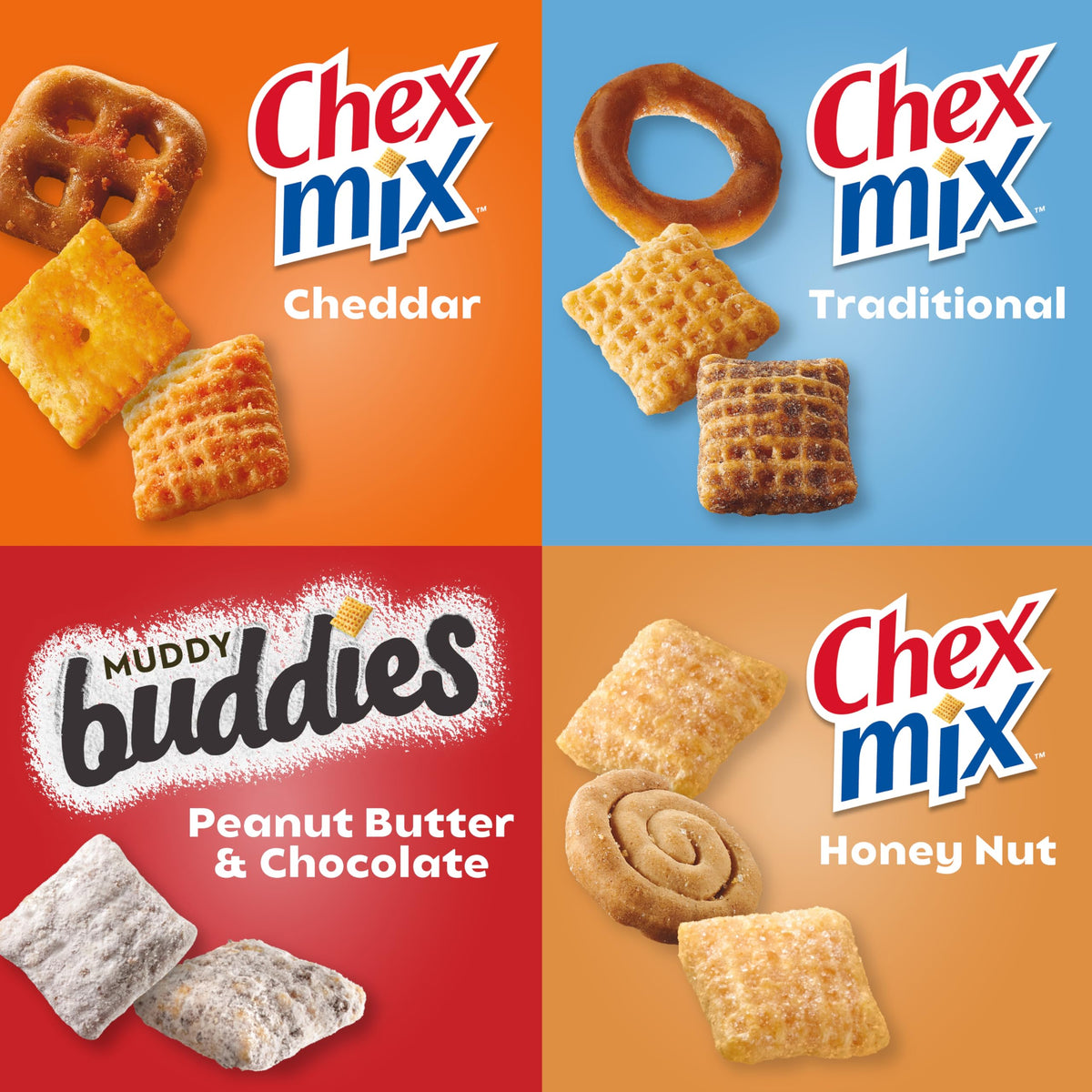 Chex Mix Traditional Original bag showcasing classic savory crunch