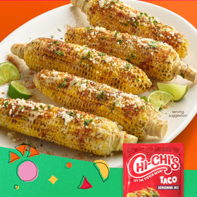 CHI-CHI’S taco seasoning mix pack shot highlighting convenient 24-pack packaging.