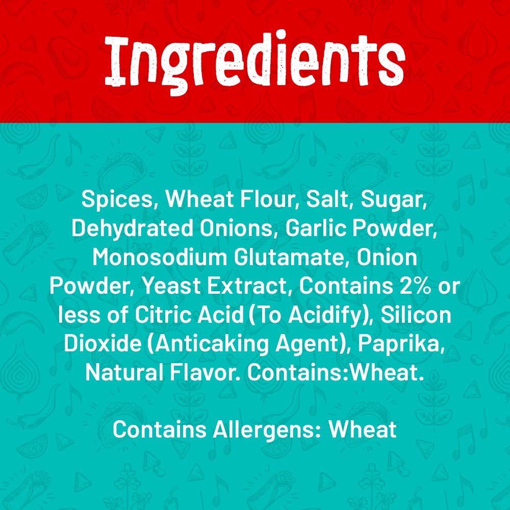 CHI-CHI’S taco seasoning mix spice closeup reveals robust paprika and cumin.
