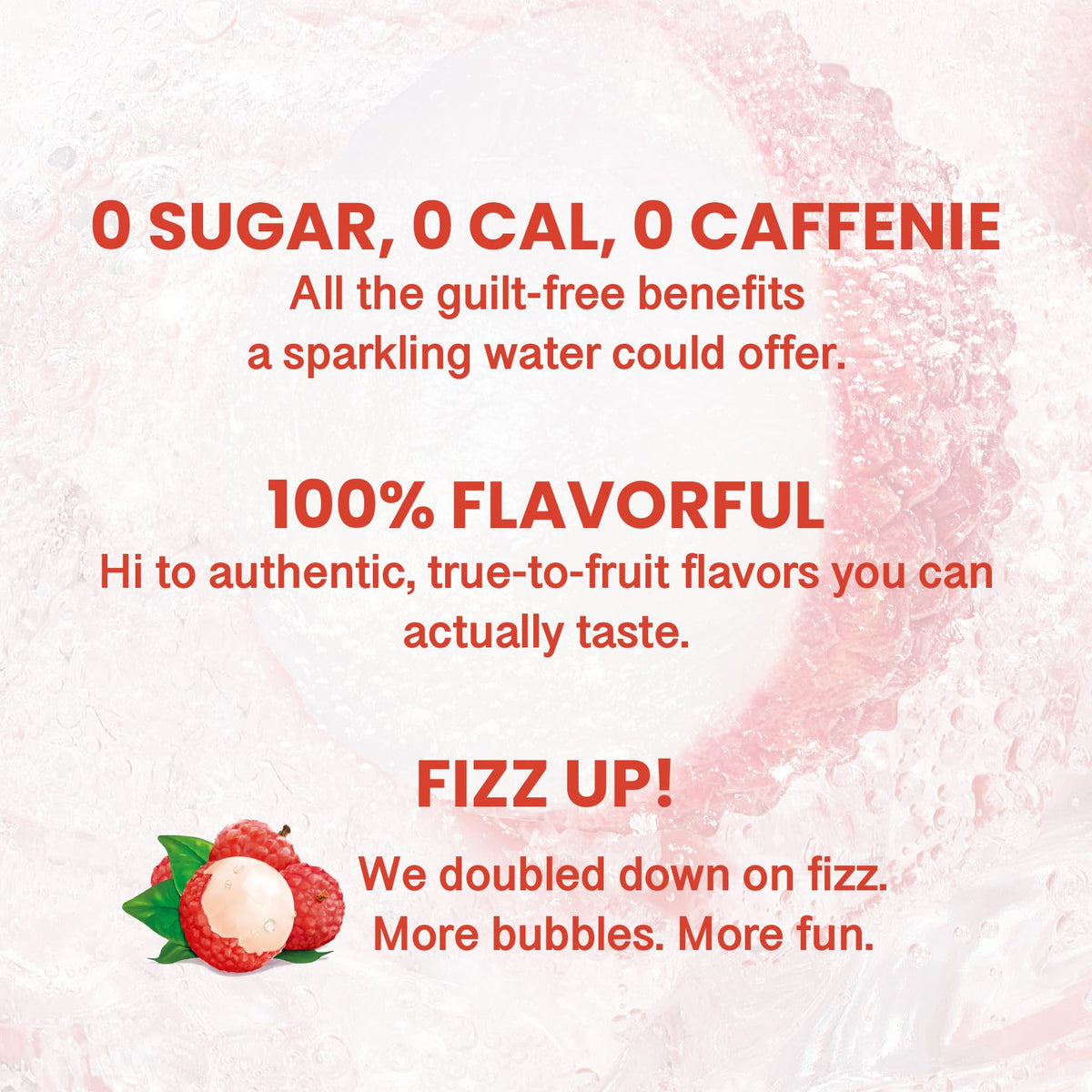 CHI FOREST can pour of lychee shows sparkling texture over ice