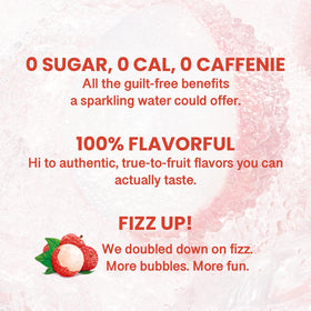 CHI FOREST can pour of lychee shows sparkling texture over ice
