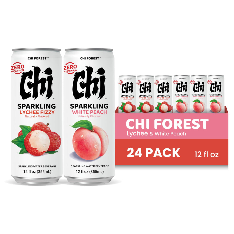 CHI FOREST lychee can front view with refreshing moment