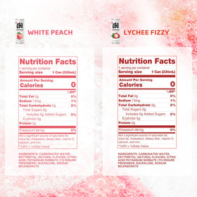 CHI FOREST pack 24 cans featuring lychee and white peach flavors for gatherings