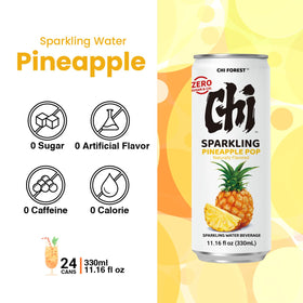 CHI FOREST Pineapple sparkling water promotional 24-pack ready to share