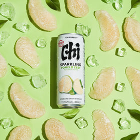 CHI FOREST Pomelo Sparkling Water can with bright fizz for a refreshing sip.