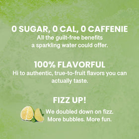 CHI FOREST Pomelo Sparkling Water can beside ice cubes for a cooling break.