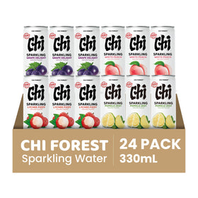 CHI FOREST sparkling water 24-count case emphasizes convenient grab-and-go refreshment