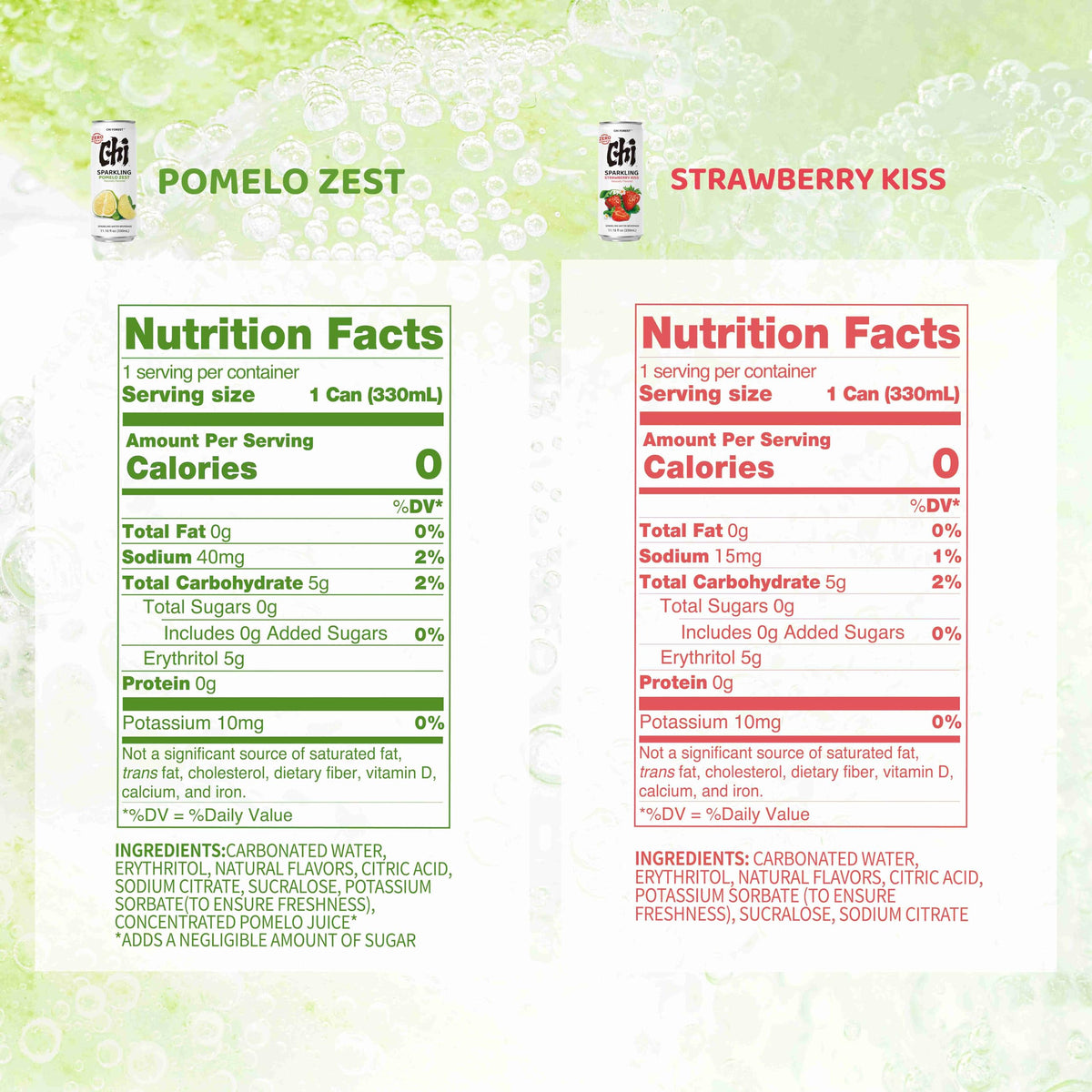 CHI FOREST Strawberry flavor can highlights fruity aroma and crisp taste