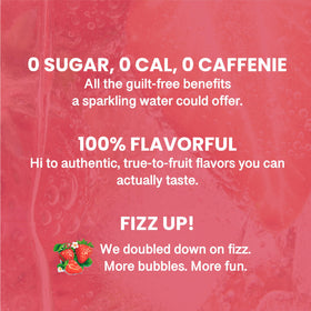 Chi Forest Strawberry Sparkling Water chilled-glass ready-to-drink convenience.