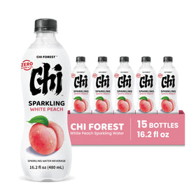 CHI FOREST White Peach closeup highlights aroma for a quick treat.