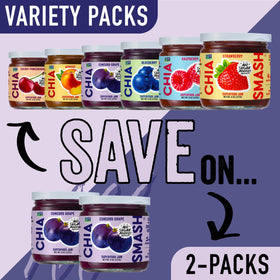 Chia Smash Grape Jam upcycled fruit note signaling sustainability