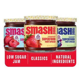 Chia Smash classics strawberry jar with real fruit and no added sugar