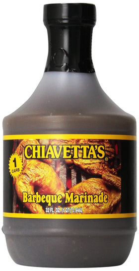 Chiavetta's Buffalo's Own BBQ marinade bottle front view, ideal for marinating chicken and beef.