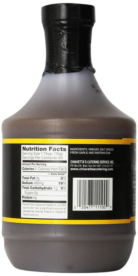 Chiavetta's Buffalo's Own BBQ marinade pour-over action, ideal for elevating flavor on fish and vegetables.
