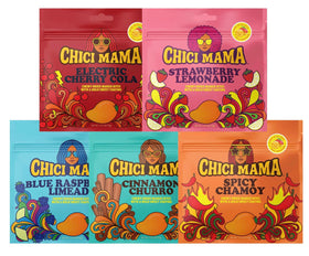 Chici Mama Mango Bites Electric Cherry Cola flavor for on-the-go snacking