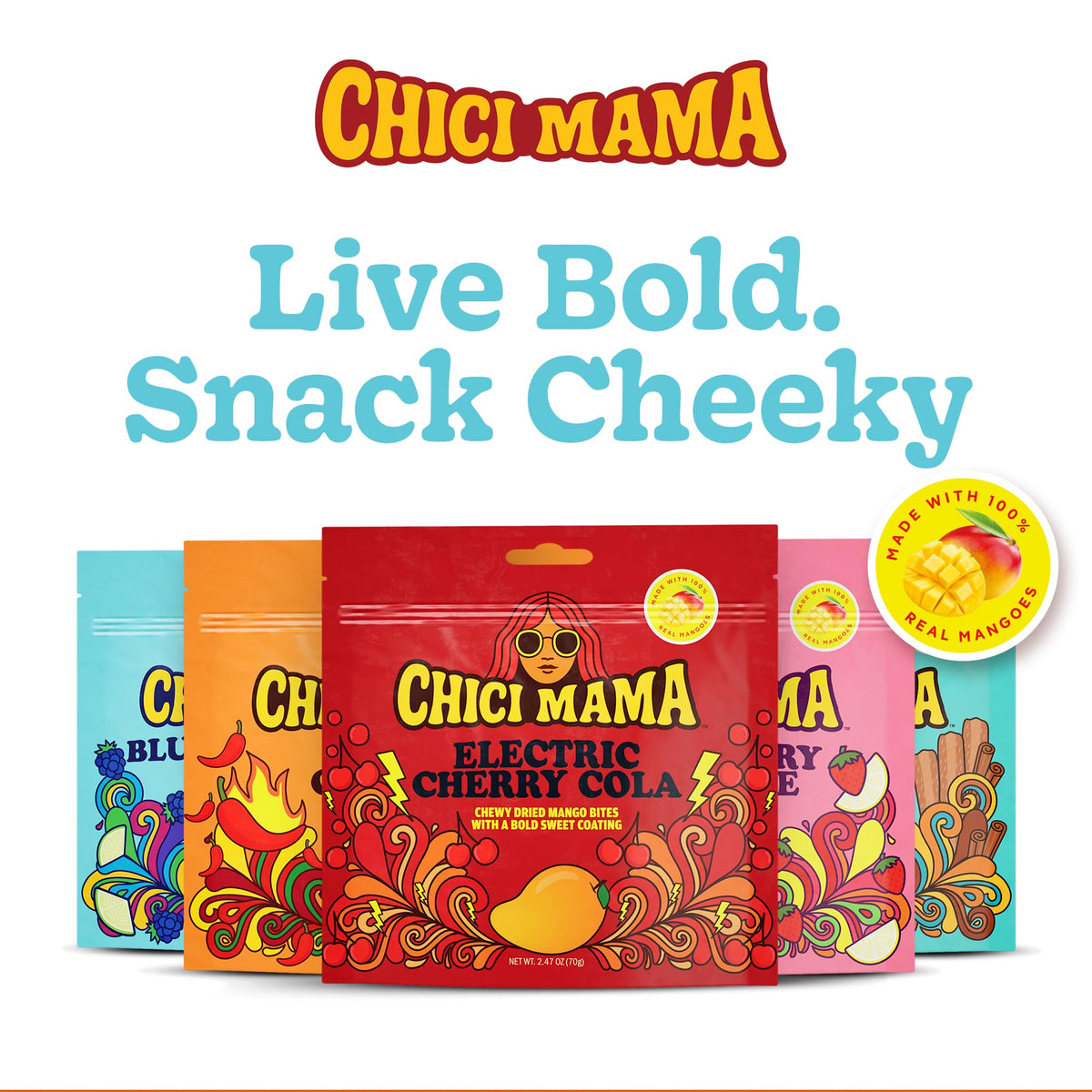 Chici Mama Mango Bites vegan gluten-free snack for mindful munching