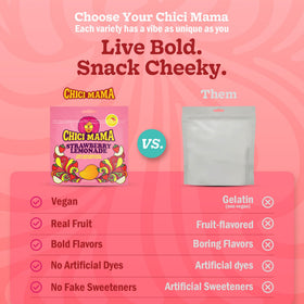 Chici Mama real mango ingredients close-up highlighting natural fruit base.