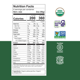 Chickapea gluten-free pasta with natural grain-free ingredients ready for meals.