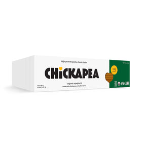 Chickapea Organic Chickpea Pasta spaghetti in a bowl, protein-rich plant-based meal option
