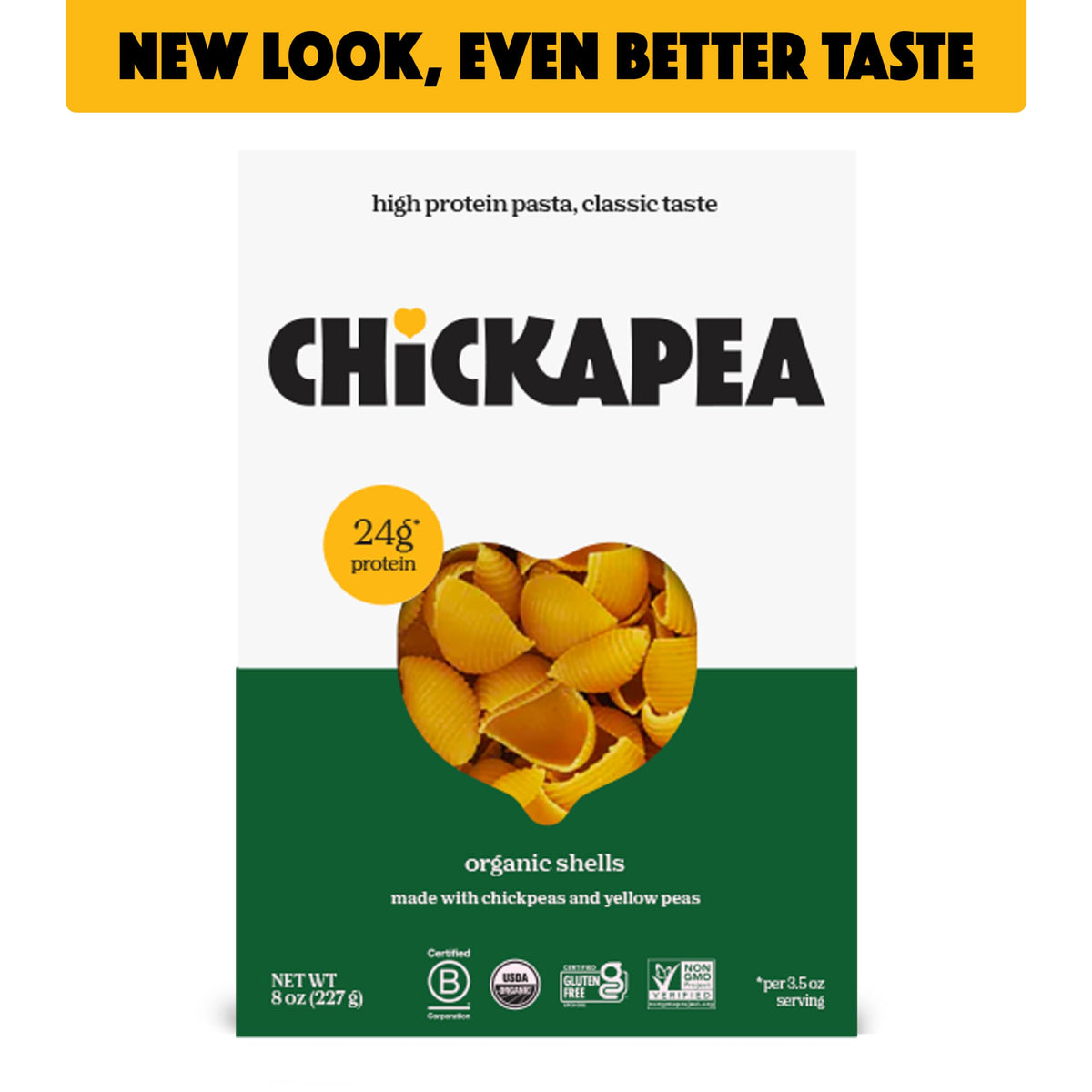 Chickapea two-ingredient pasta close-up highlighting simple wholesome meal ideas
