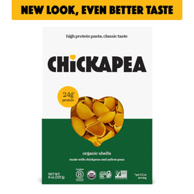 Chickapea two-ingredient pasta close-up highlighting simple wholesome meal ideas
