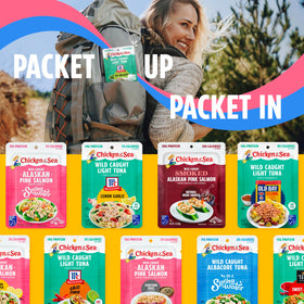 Chicken of the Sea 12-pack box, pantry-ready seafood.