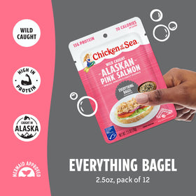 Chicken of the Sea Alaskan Pink Salmon 12-pack on shelf for bulk meals