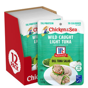 Chicken of the Sea Dill Tuna pouch in water for quick protein on the go