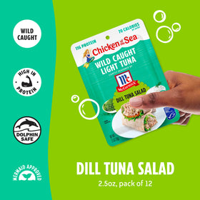 Chicken of the Sea Dill Tuna pouch ready to eat during busy days