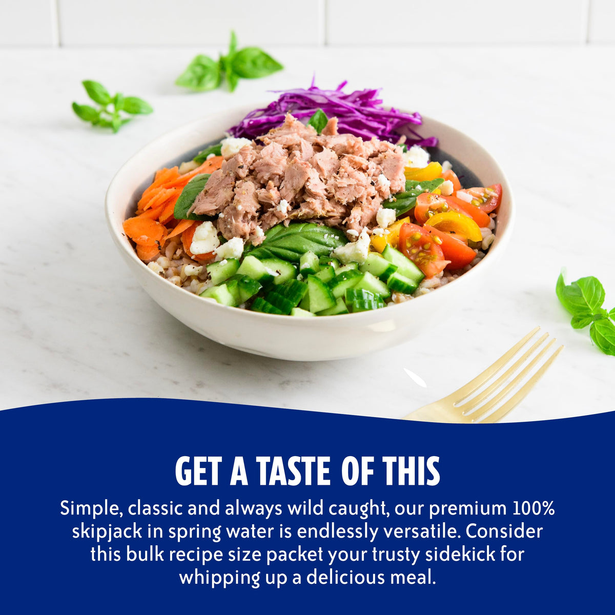 Chicken of the Sea high-protein tuna in water supports active meals