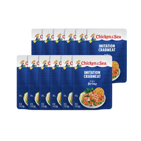 Chicken of the Sea imitation crabmeat in brine packet for easy prep