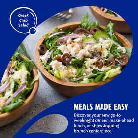 Cracker snack idea with crabmeat for a quick bite