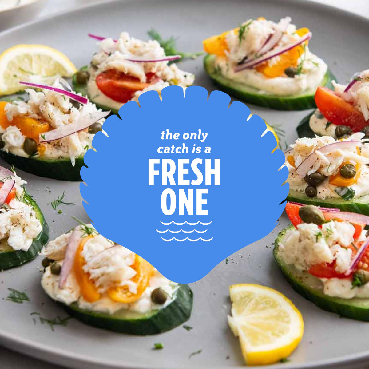 Imitation crabmeat salad topper for fresh bowls and meals