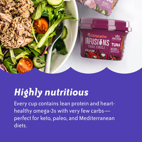 Chicken of the Sea Infusions nutrition panel 16 g protein per cup