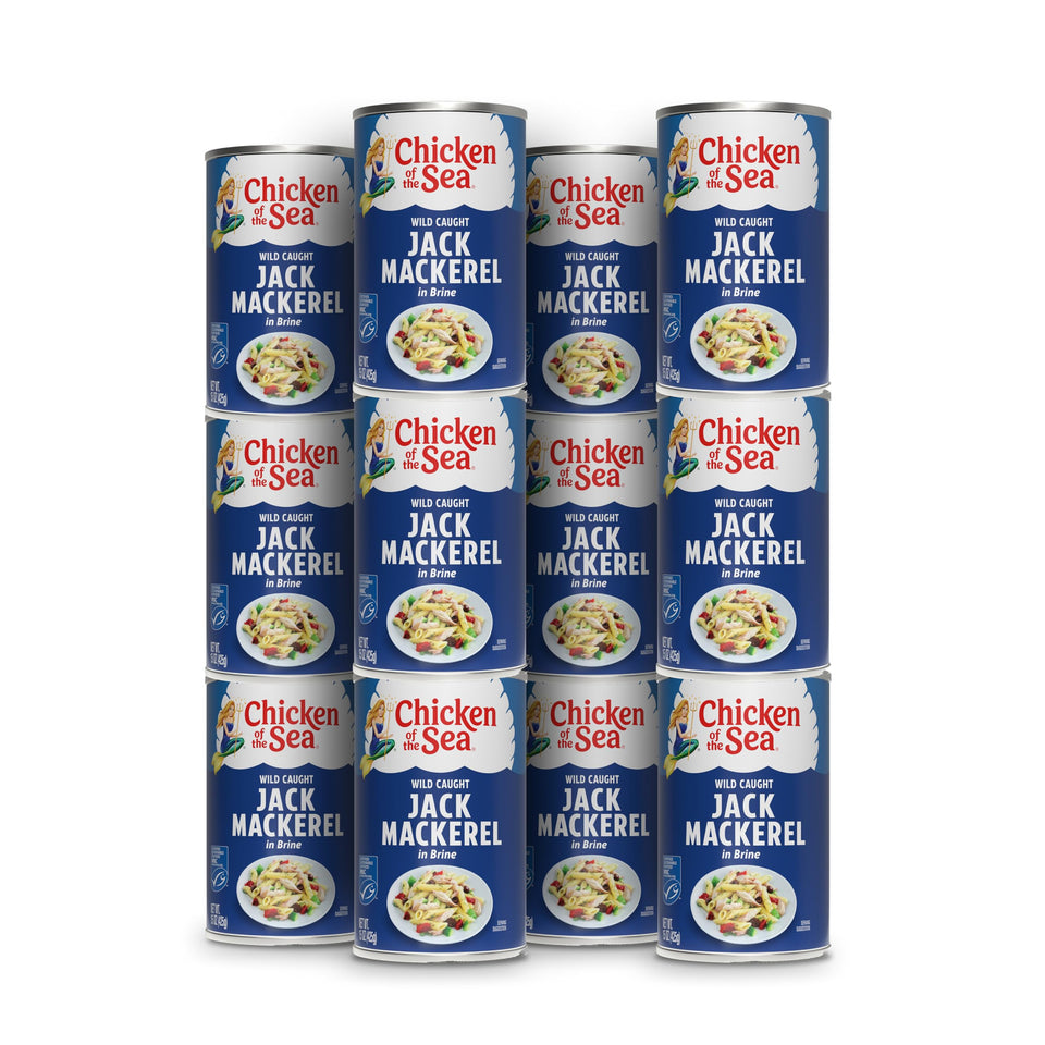 Chicken of the Sea Jack Mackerel in Brine can offering protein-rich nutrition.