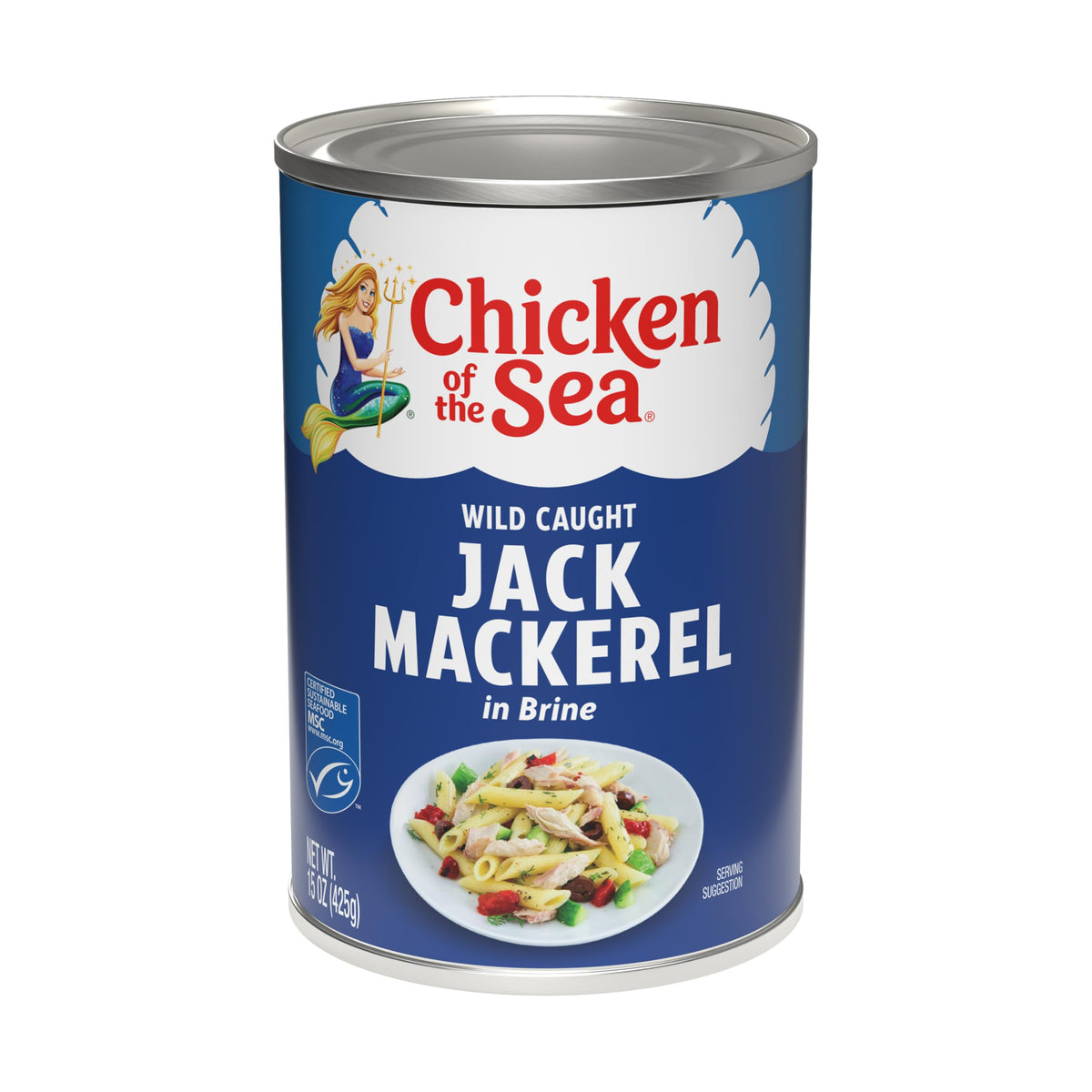 Bulk pack of Chicken of the Sea Jack Mackerel for easy stocking.