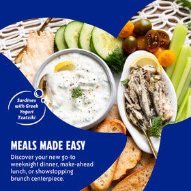 Nutrition facts highlight protein and omega-3s in Chicken of the Sea sardines.