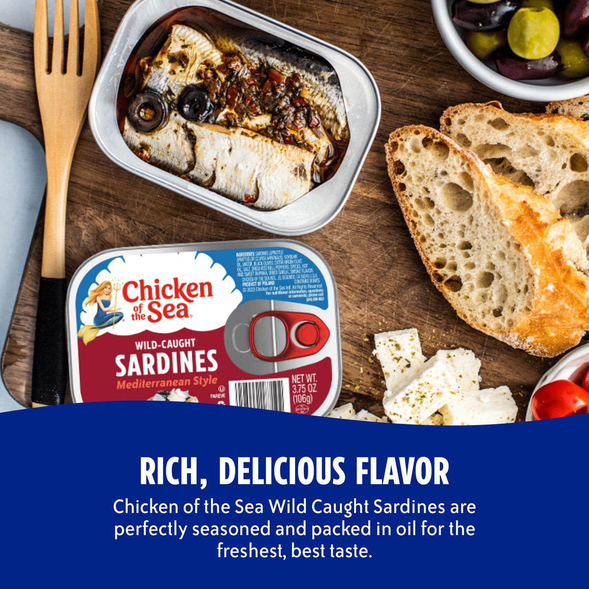 Sardines over a rice bowl for a balanced meal