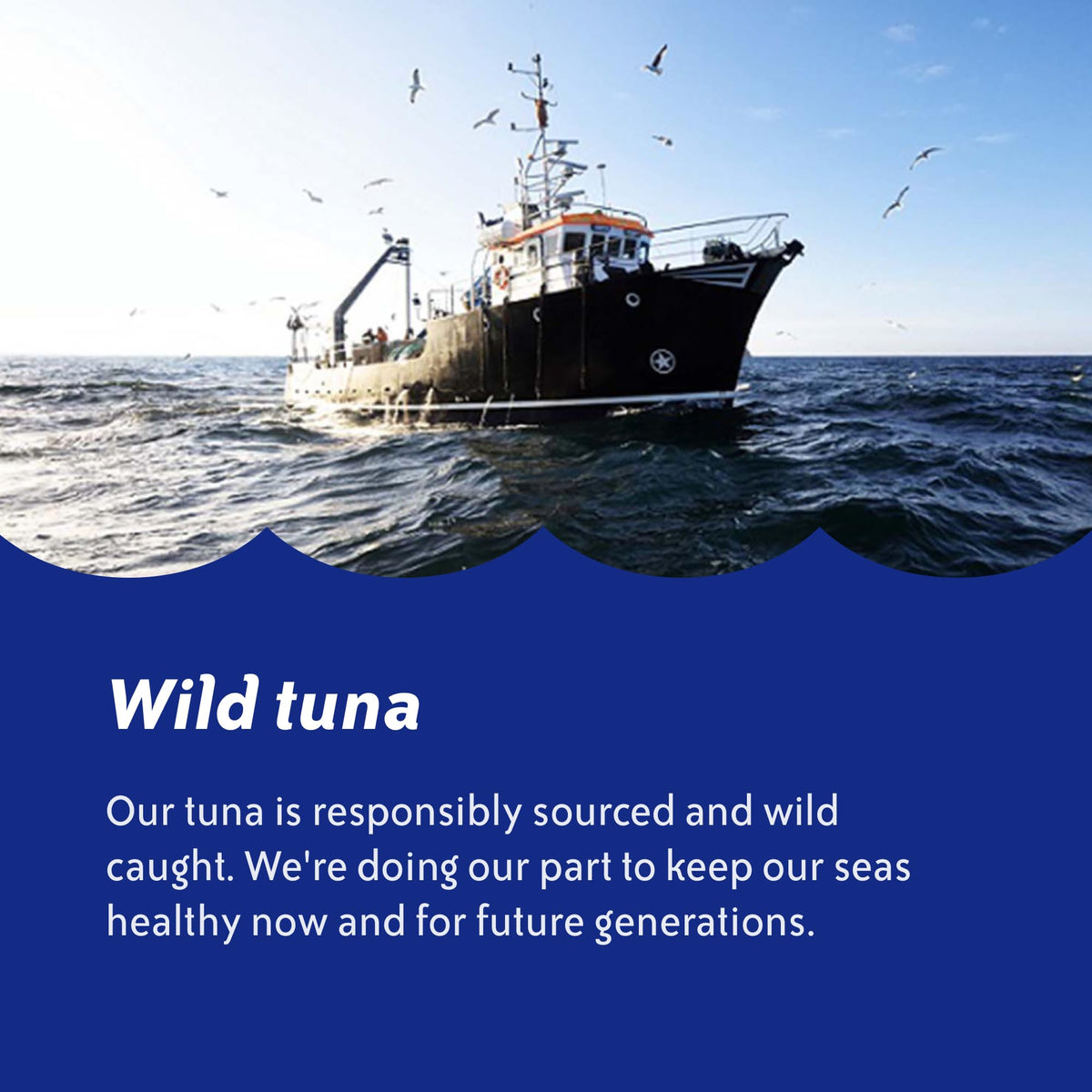 Chicken of the Sea sustainability seal signaling responsible sourcing.