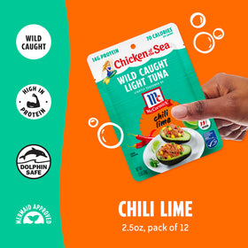Chicken of the Sea tear-and-go tuna pouch for quick healthy meals.