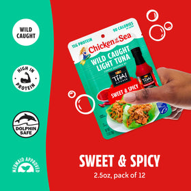 Chicken of the Sea ready-to-eat tuna pouch for on-the-go lunches.
