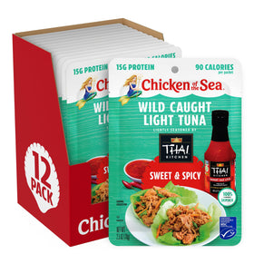 Chicken of the Sea tuna pouch in Thai red chili flavor for quick, protein-packed meals.