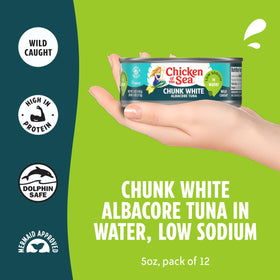 Nutritional panel of Chicken of the Sea albacore tuna in water