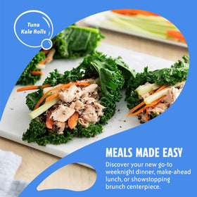 Chicken of the Sea wild-caught albacore tuna emphasizing sustainable sourcing.